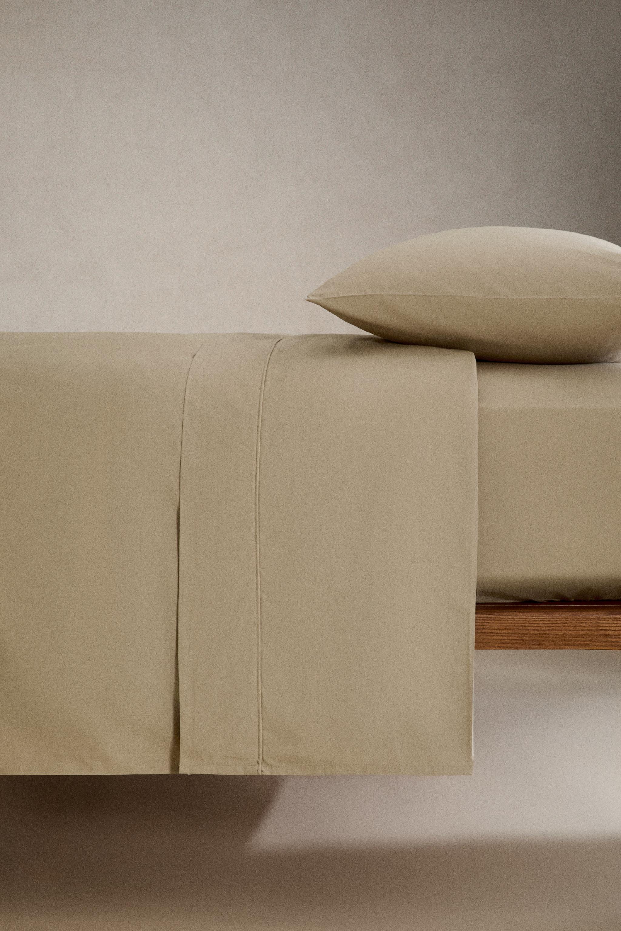 PERCALE COTTON FITTED SHEET | 15.7" THICK ( THREAD COUNT